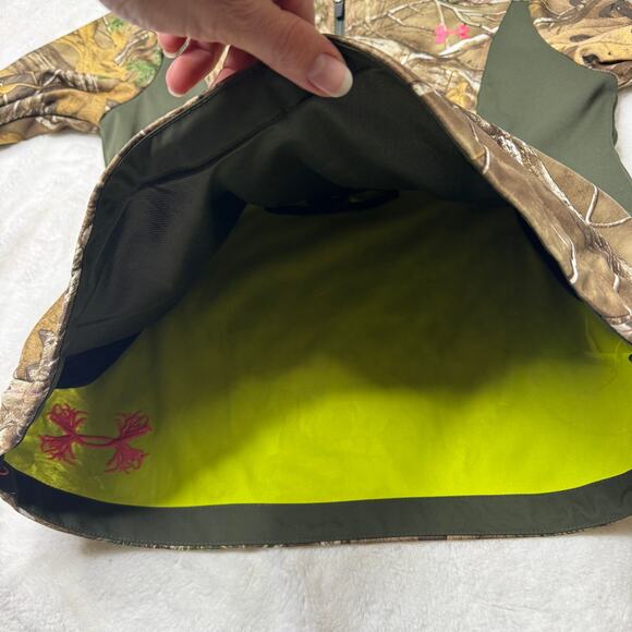 UNDER ARMOUR Half Zip Pullover Scent Control Camo Hunting Jacket Hoodie Medium - Picture 8 of 14